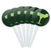 Set of 6 Cupcake Picks Toppers Decoration Food Drink Bacon Coffee - Margarita Glass Green Fiesta Mexican Mexico view 1