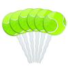 Set of 6 Cupcake Picks Toppers Decoration Sports and Hobbies - Tennis Ball view 1