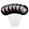 Set of 6 Cupcake Picks Toppers Decoration Places and Things - Drama Comedy Tragedy Masks Theater view 1