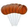 Set of 6 Cupcake Picks Toppers Decoration Sports and Hobbies - Basketball view 1