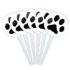 Set of 6 Cupcake Picks Toppers Decoration Paw Print - Pet Dog Cat view 1