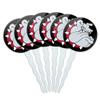 Set of 6 Cupcake Picks Toppers Decoration Dog Puppy - Bulldog Dog view 1