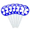 Set of 6 Cupcake Picks Toppers Decoration Symbols - Star of Life Medical Health EMT RN MD view 1