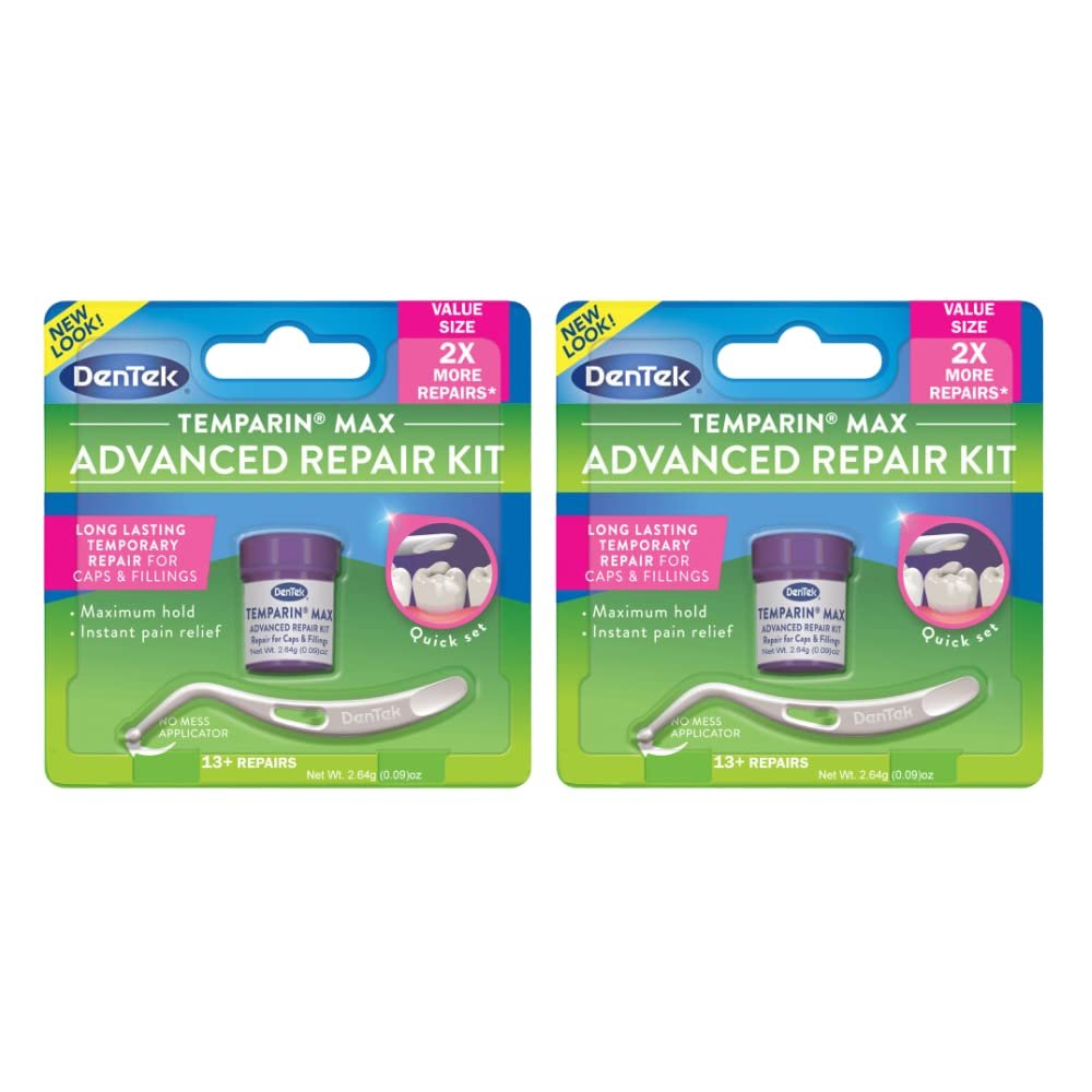DenTek Temparin Max Caps and Filling Repair Kit 13+ Repairs 0.09 Ounce (Pack of 2)
