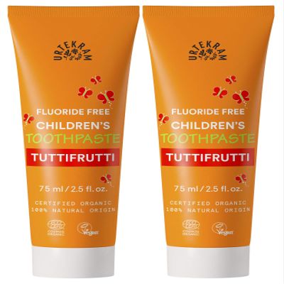 Urtekram Organic Children's Tutti Fruitti Toothpaste 75ml (2 Pack)