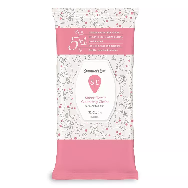 Summer's Eve Cleansing Cloths | Sheer Floral | 32 Count | Pack of 6 | pH-Balanced, Dermatologist& Gynecologist Tested