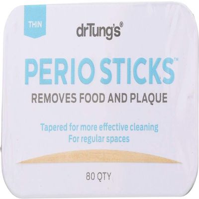 Dr. Tung's Perio Sticks Plaque Removers, Thin 80 ea (Pack of 4)
