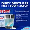 Secure Daily Cleansing Tablets - pH 9 Formula Thoroughly Cleans Dentures - Fights Odors, Stains & Germs - For Dentures, Nightguards, Retainers & Partials - 32 Tablets (2 Pack) view 2