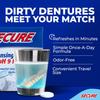 Secure Daily Cleansing Tablets - pH 9 Formula Thoroughly Cleans Dentures - Fights Odors, Stains & Germs - For Dentures, Nightguards, Retainers & Partials - 32 Tablets (4 Pack) view 2