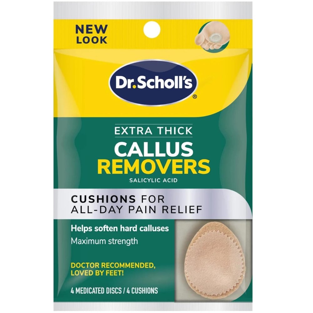 Dr. Scholl's Extra Thick Callus Removers 4 Cushions ea (Packs of 9)