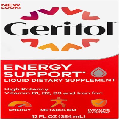 Geritol Liquid Supplement, B-Vitamins & Iron 12 Fluid Ounce (Pack of 4)