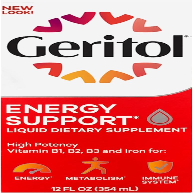 Geritol Liquid Supplement, B-Vitamins & Iron 12 Fluid Ounce (Pack of 4)