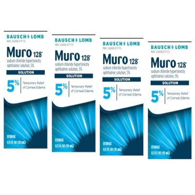 Bausch & Lomb Muro 128 Solution 5% 15 mL (Pack of 4)