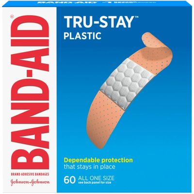 Band-AID Plastic Strips All One Size 60 Each (Pack of 7)