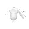 Party Essentials Squeezable Plastic Gelatin/Jello Shot Glasses/Portion Souffle Cups/Condiment Sauce Containers with Lids, 50 Sets, 2 oz. Clear (N502346) view 4