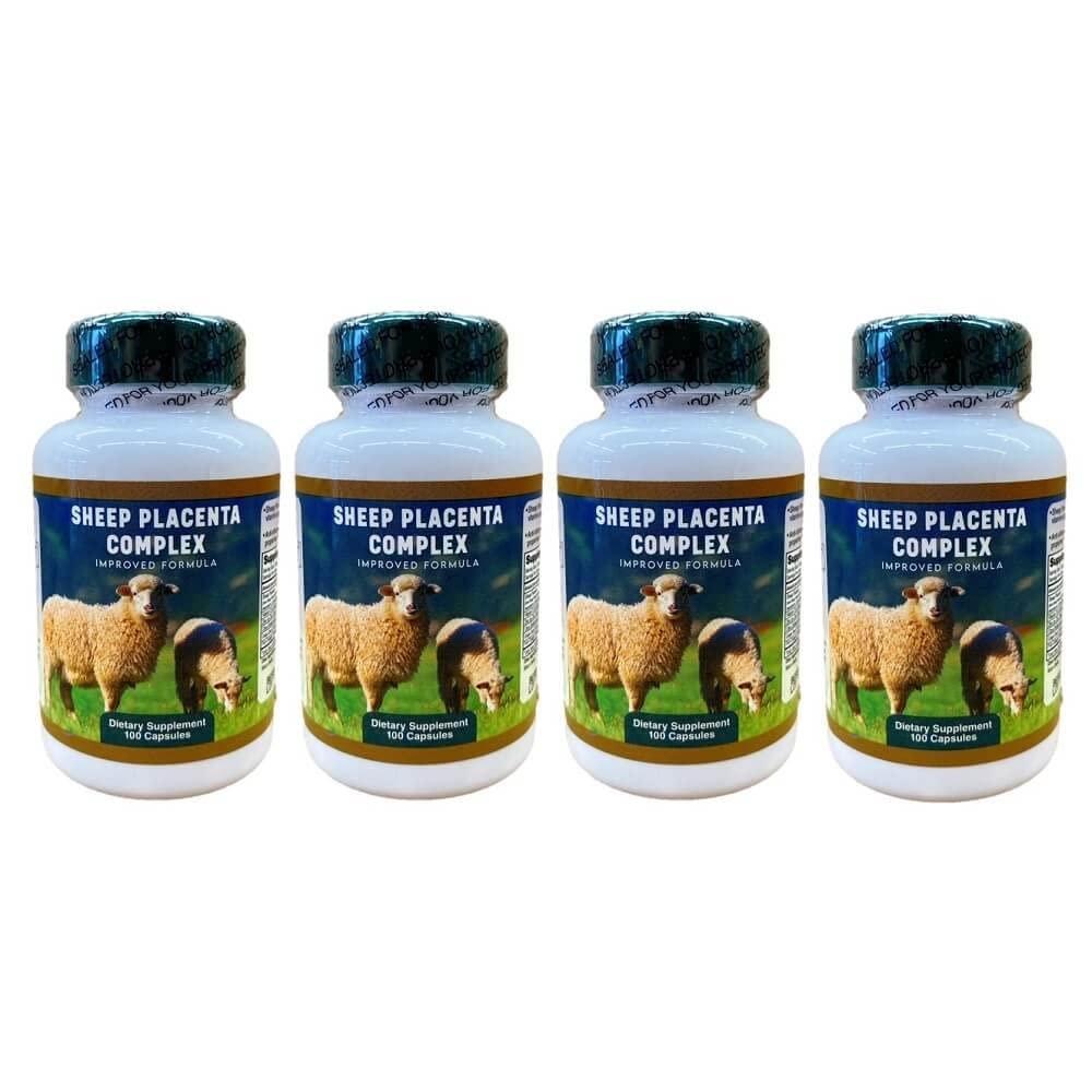 4 bottles Sheep Placenta Complex 100 Capsules/bottle, Make In USA, FRESH, Faster shipping !!