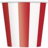 12oz Red Striped Paper Cups, 6ct view 1