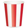 12oz Red Striped Paper Cups, 6ct view 2