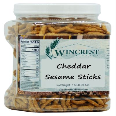 Cheddar Sesame Sticks - 1.5 Lb (24 Oz) Tub