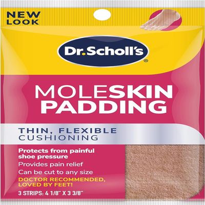 Dr. Scholl's Moleskin Padding Strips, 3 Count (Pack of 6)