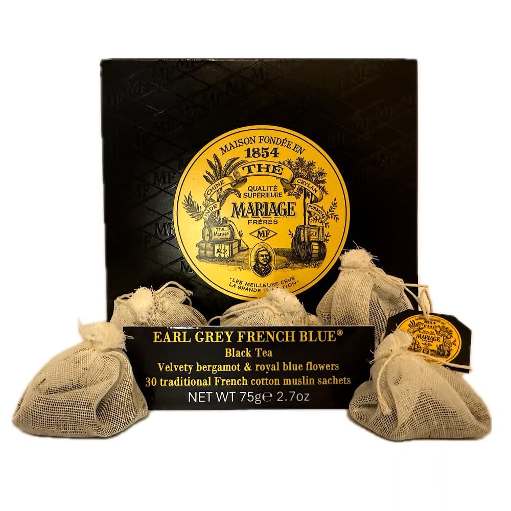 Mariage Freres - EARL GREY FRENCH BLUE (TB8005) - 30 Muslin Tea Sachet / bags