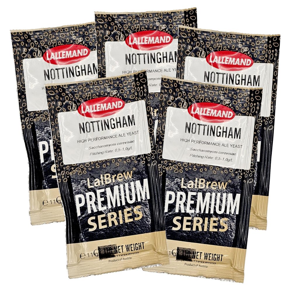 Danstar Lallemand Nottingham Ale Yeast - 5 Packets Multicolor 11g Nottinghamx5