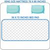 Big Size Washable Bed Pad / XXL Incontinence Underpad - 36 X 72 - Mattress Protector - Blue view 2