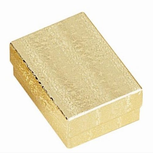 100 Cotton Filled Boxes, 2 1/8" x 1 5/8" x 3/4", Gold Size #11
