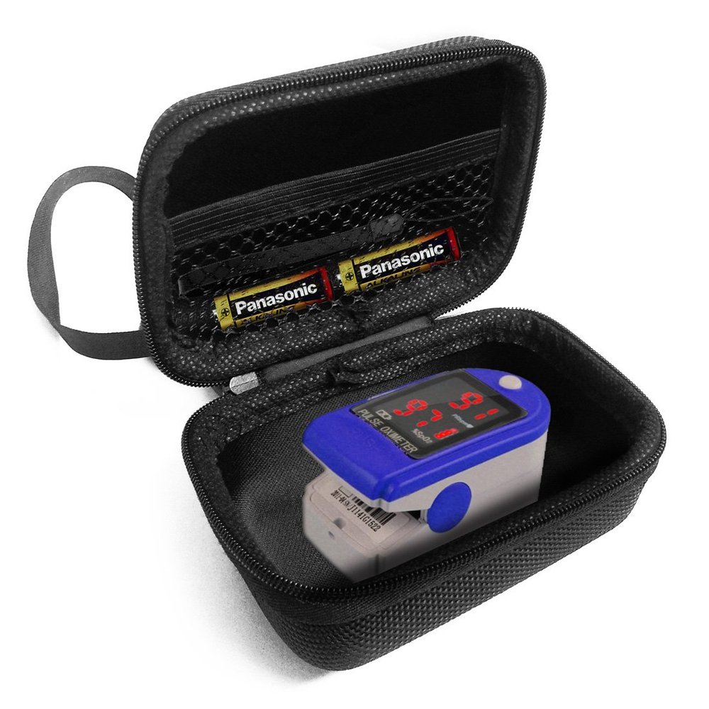 FitSand Hard Case Compatible for CMS 50-DL Pulse Oximeter with Neck/Wrist Cord