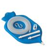 HealthAndYoga NaturoFlo Superior Enema Bag Kit with Silicone Tubing Hose and Fittings - 2 Quart Fountain Open top Kit for Fleet Enema and Anal Douche - Blue view 1