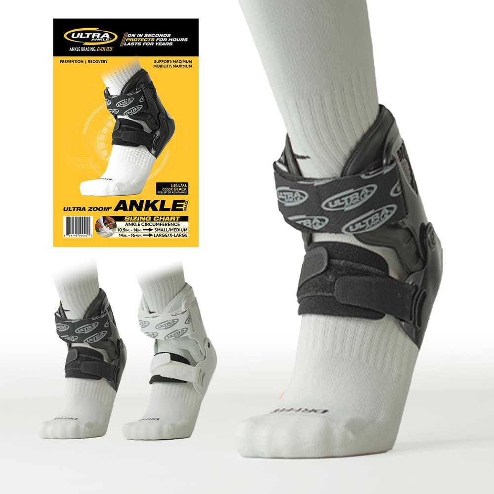 Ultra Zoom Ankle Brace for Sports Injury Recovery & Prevention Hinged Orthopedic Support for Sprains, Instability & Performance | Durable Multi Season Protection | 30 Day Return Even If Used