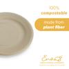 100% Compostable Disposable Paper Plates Bulk [6" 50 Pack], Bamboo Plates, Eco Friendly, Biodegradable, Sturdy Small Dessert Party Plates, Heavy-Duty, Unbleached by Earth's Natural Alternative view 3