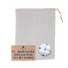 Celestial Gifts Muslin Bags with Drawstring 10pcs, 8x10 - Large Drawstring Bags Bulk - For Gifts, Parts, Party Favor and DIY Craft - 100% Cotton - Made in USA - (Red Hem & Orange Drawstring) view 1