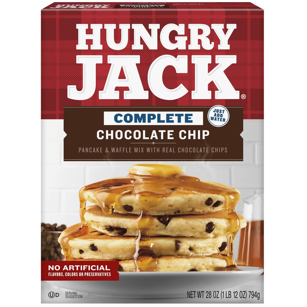 Hungry Jack Complete Chocolate Chip Pancake & Waffle Mix 28 oz