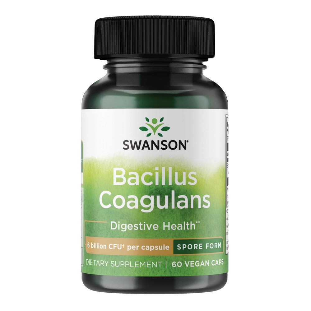 Swanson Bacillus Coagulans - Natural Probiotic Supplement Supporting Digestive Health w/ 6 Billion CFU - May Support GI & Overall Gut Health - (60 Veggie Capsules)