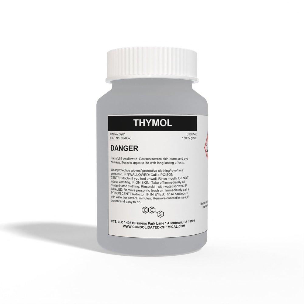 CCS CONSOLIDATED CHEMICAL & SOLVENTS Thymol Crystals High Purity Aroma Compound 25g
