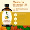 SVA Mandarin Essential Oil  4 Fl Oz  100% Natural Mandarin Oil - for Diffuser, Hair Care, Face, Skin Care, Aromatherapy, Scalp and Body Massage, Soap and Candle Making  with Dropper view 2