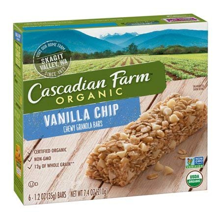 Cascadian Farms Vanilla Chip Granola Bar 18x each 7.4 Oz