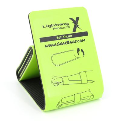 Lightning X Products Folded Universal Aluminum Medical Tactical Roll Splint 4.5" x 36" for First Aid Kits - Fluorescent Yellow (Pack of 1)