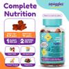 Squiggles Kids Multivitamin + Iron Gummies - Low Sugar Gummy Vitamins with Iron Supplements for Kids - Broad Spectrum of Vitamins and Minerals, Chewy, Yummy Berry Flavor (100 Count) view 3