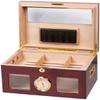 Prestige Import Group - The Valencia Glass Top Cigar Humidor - Capacity: 120 - Color: Cherry view 3