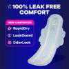 Always Ultra Thin Feminine Pads with Wings for Women, Size 5, Extra Heavy Overnight Absorbency, Unscented, Up to 100% Leak-Free Comfort, 34 Count view 2