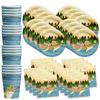 Gone Fishing Birthday Party Supplies Set Plates Napkins Cups Tableware Kit for 16 view 1