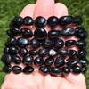 Zenergy Gems CHARGED Natural Black Tourmaline Crystal Stretchy Bracelet + Selenite Crystal Charger Included PSYCHIC PROTECTION view 4