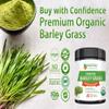 Barley Grass Powder - USDA Certified Organic Barley Grass Powder - Non-GMO, Vegan, and Non-Irradiated - Rich In Antioxidants, Protein, Fiber, Minerals, Chlorophyll, Amino Acids and Protein - 200 Grams view 4