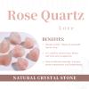 rockcloud Healing Crystal Natural Rose Quartz Heart Love Carved Palm Worry Stone Chakra Reiki Balancing view 2