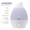 AIRCARE Aurora Ultrasonic Cool Mist Humidifier, Whisper-Quiet between 8-24 hours, Seven Color LED Night Light, Essential Oil Tray and Automatic Shut-Off for Baby, Nursery or Bedroom (White, 1 gal) view 2