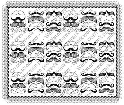 Mustache - Cake Side Strip - Edible Cake/Cupcake Party Topper - D20086
