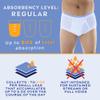 Wearever Incontinence Underwear for Men - Reusable & Washable Men's Bladder Control Briefs with Regular Absorbency - Leak Proof Underwear 150 ml (Pack of 3) (White) (XL) view 2