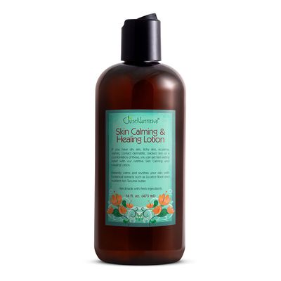 Just Nutritive Skin Calming & Healing Lotion | Organic Moisturizer for Treatment of Dry, Cracked or Irritated and Itchy Skin | Eczema Lotion Provides Long-lasting Relief 16 Oz